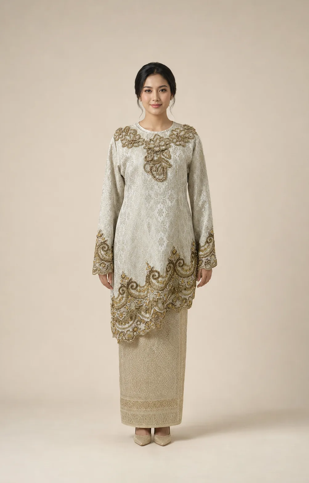 Kebaya Adat Grey untuk Bride