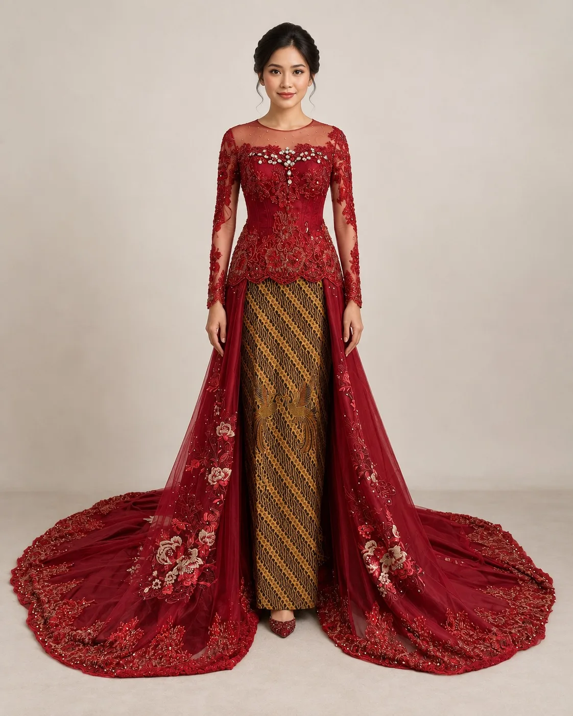 Kebaya Merah untuk Bride