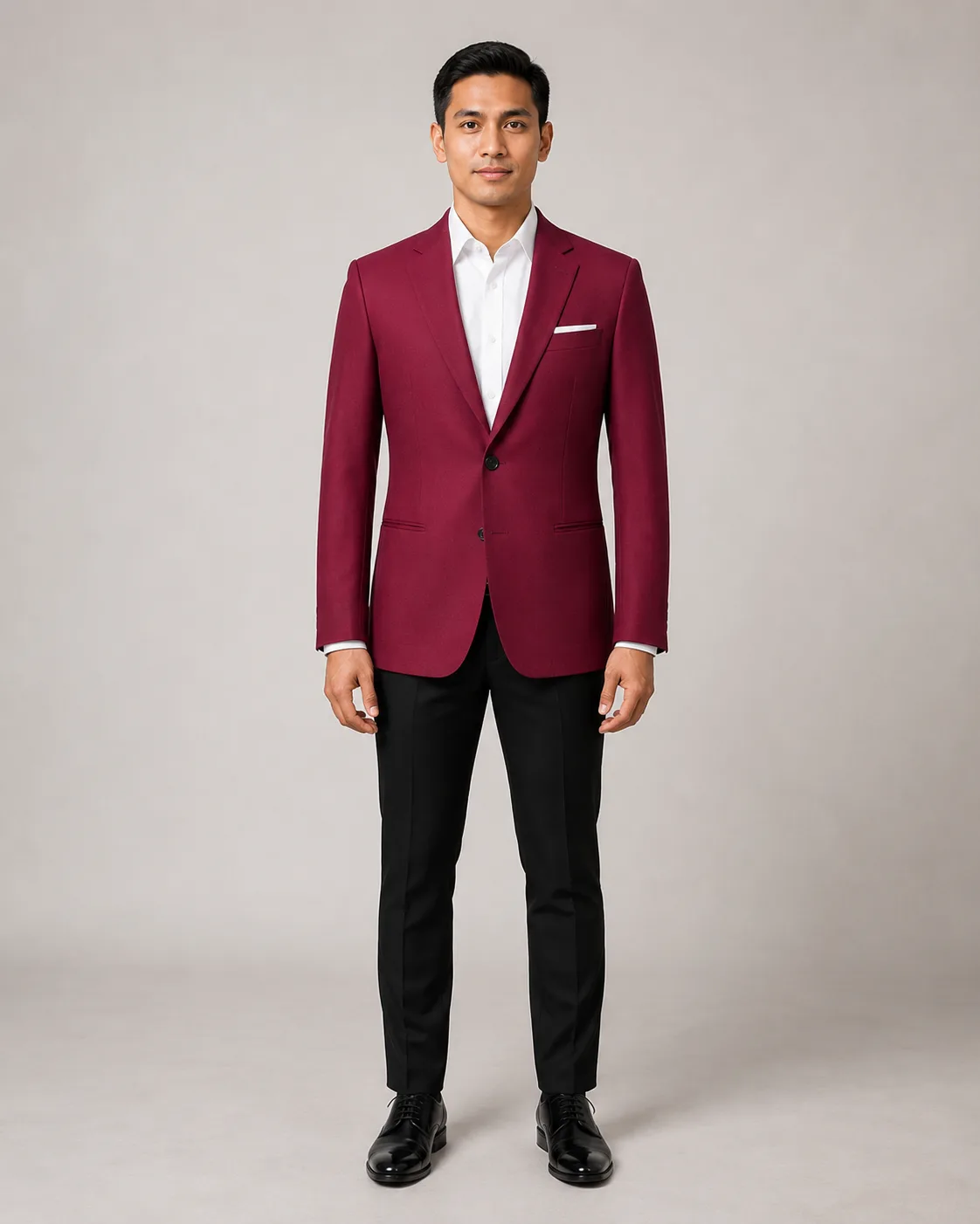 Jas Maroon untuk Pengantin Pria & Ayah