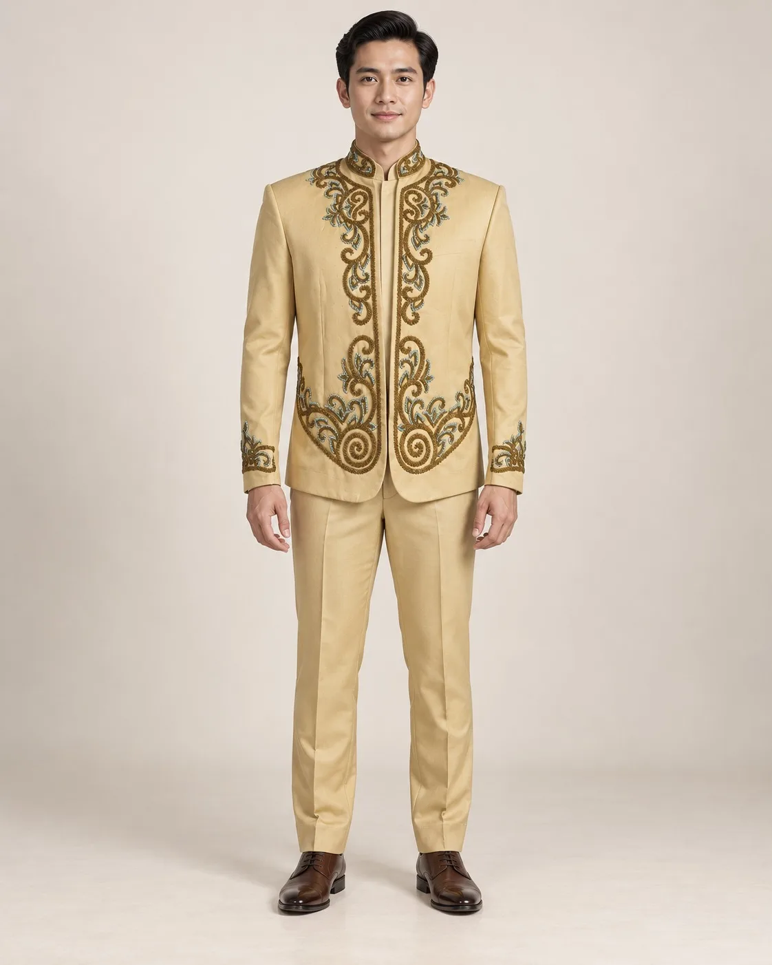 Beskap Jawa Mustard - Gold untuk Groom