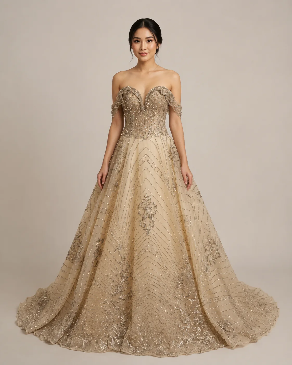 Gaun pengantin dari koleksi Tiarra Bridal