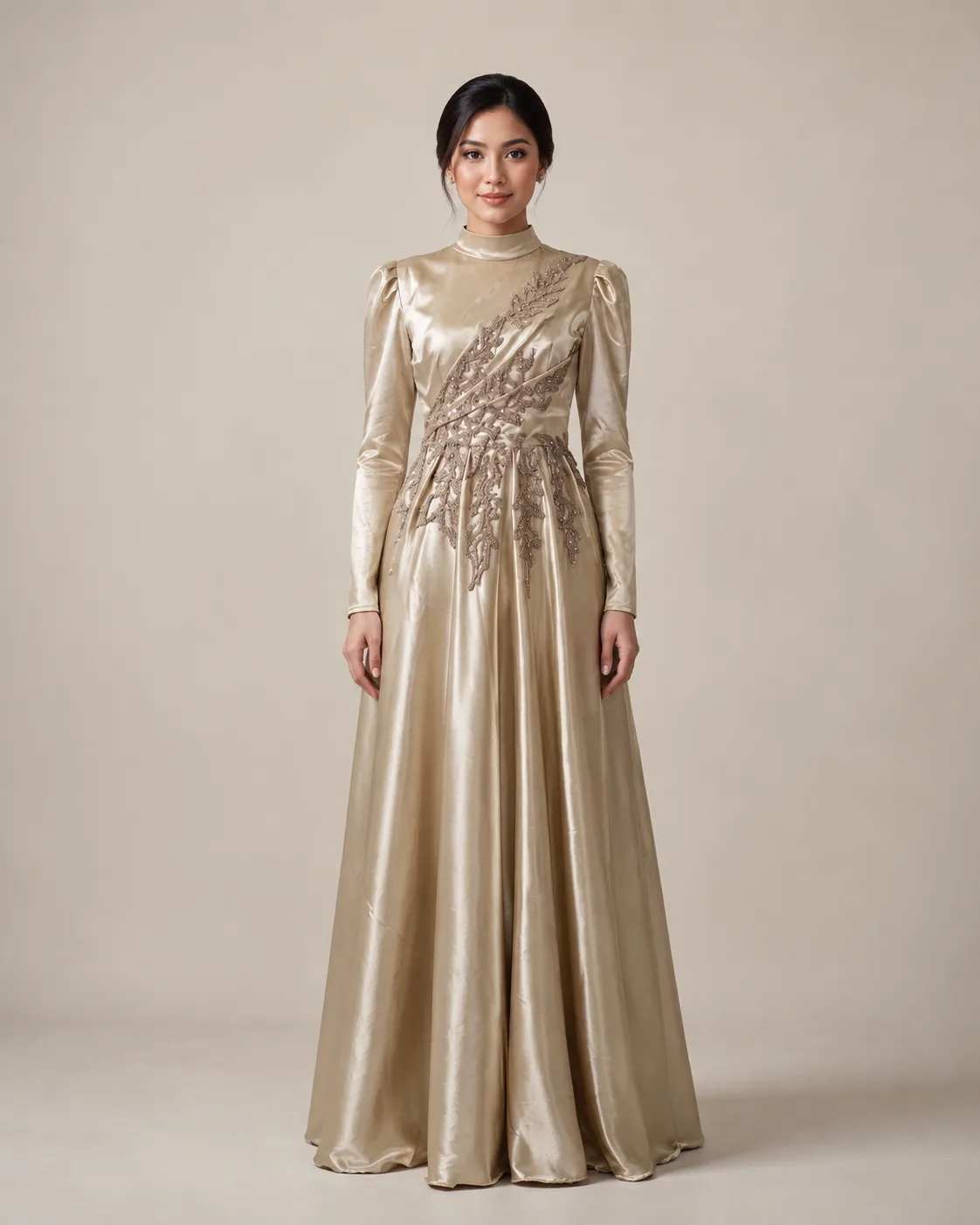 Gaun Cream untuk Ibu & Bridesmaid
