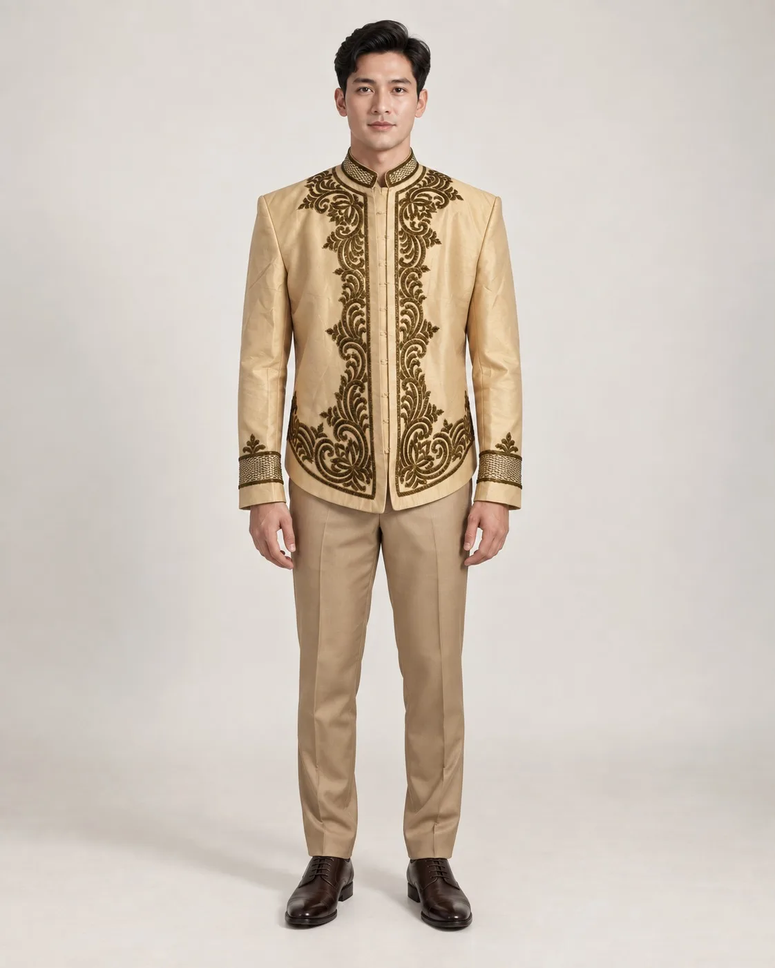Beskap Jawa Beige untuk Groom