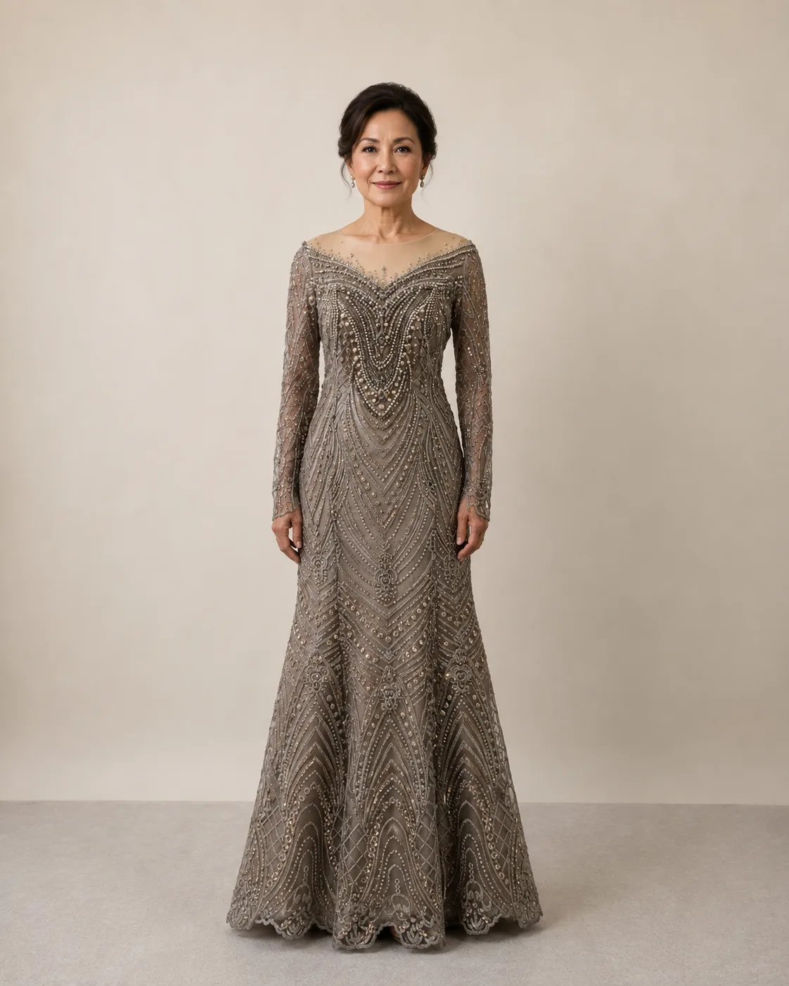 Kebaya Nasional Brown -Gold untuk Bride/Mom