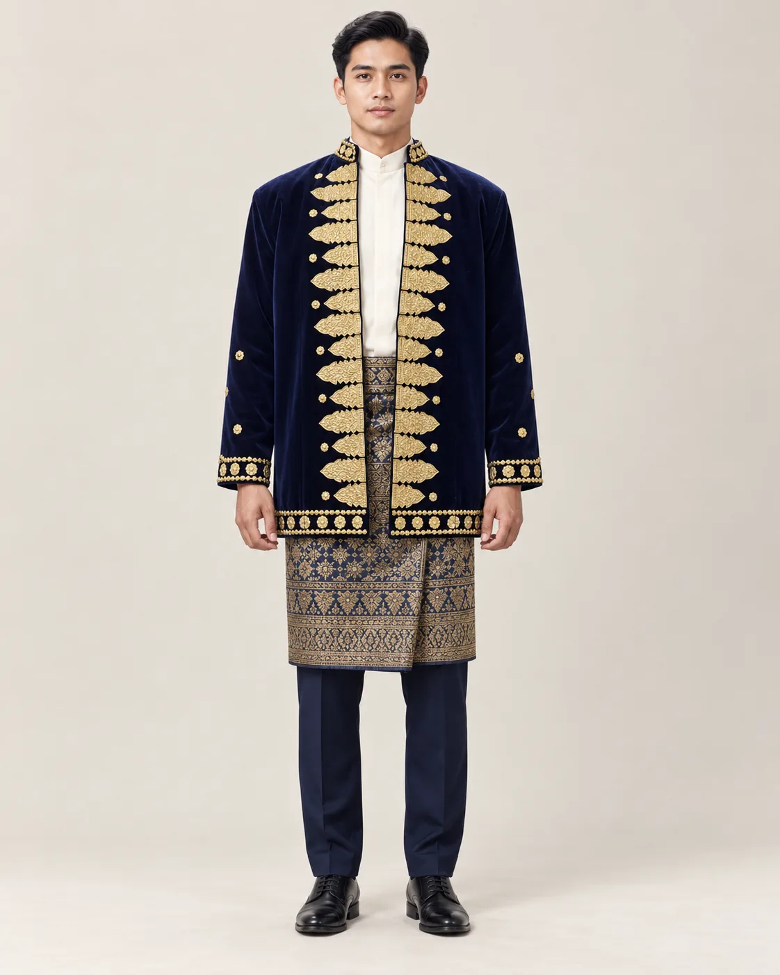 Kebaya Adat Navy untuk Groom