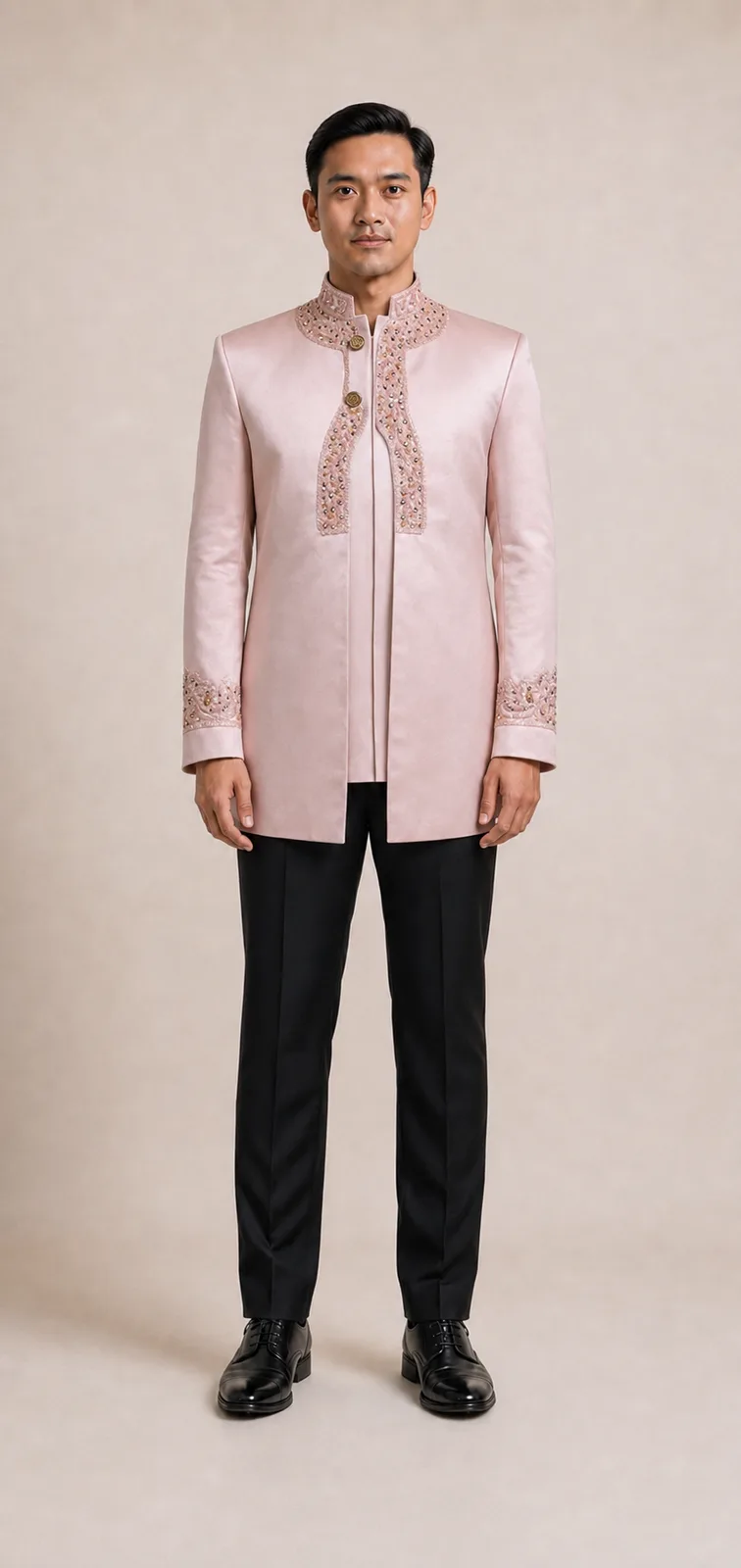 Demang Nasional Soft Pink untuk Groom