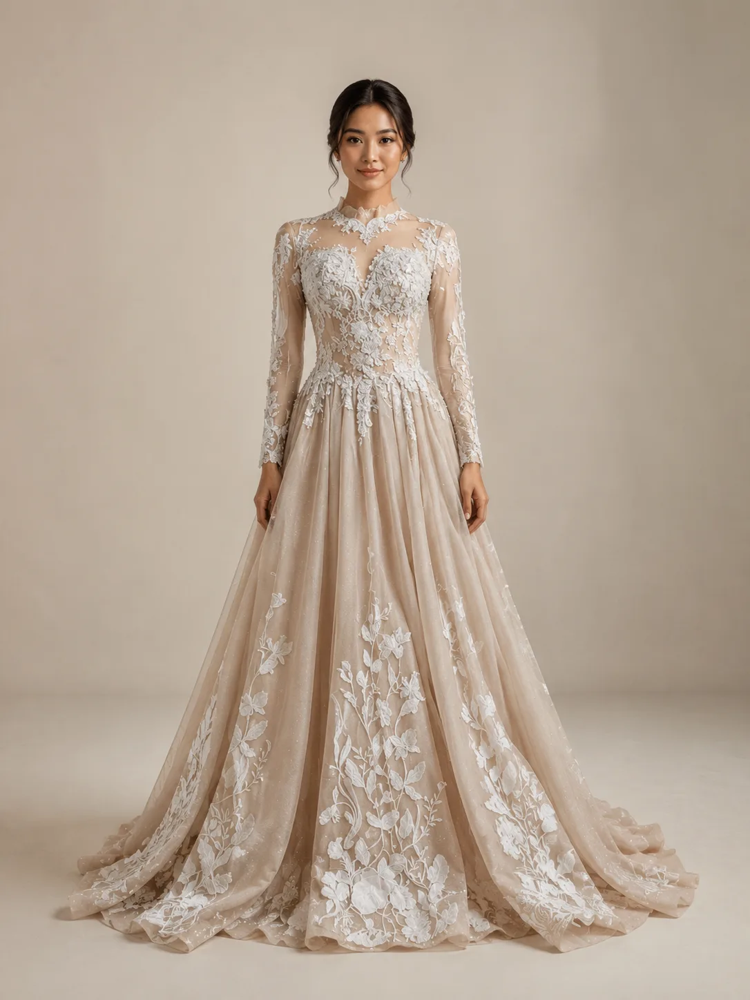 Gaun Rose Gold untuk Pengantin Wanita