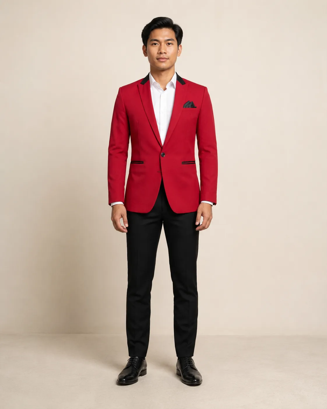 Jas Red - Black untuk Pengantin Pria & Ayah