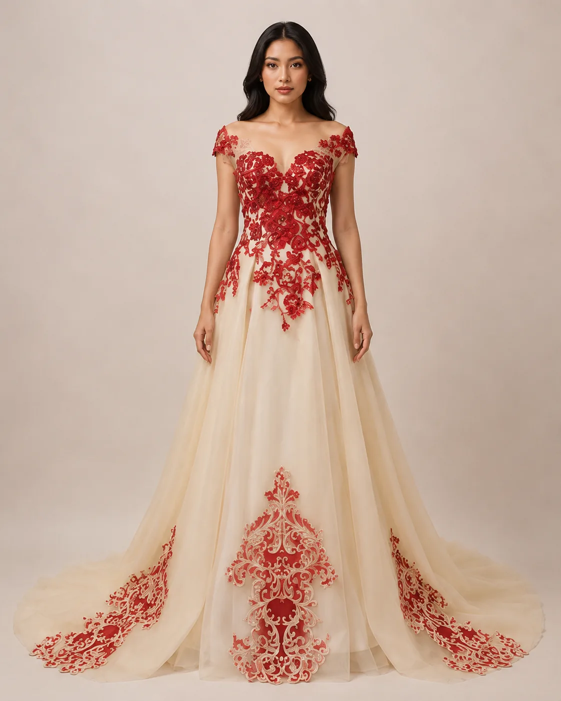 Gaun Merah untuk Pengantin Wanita