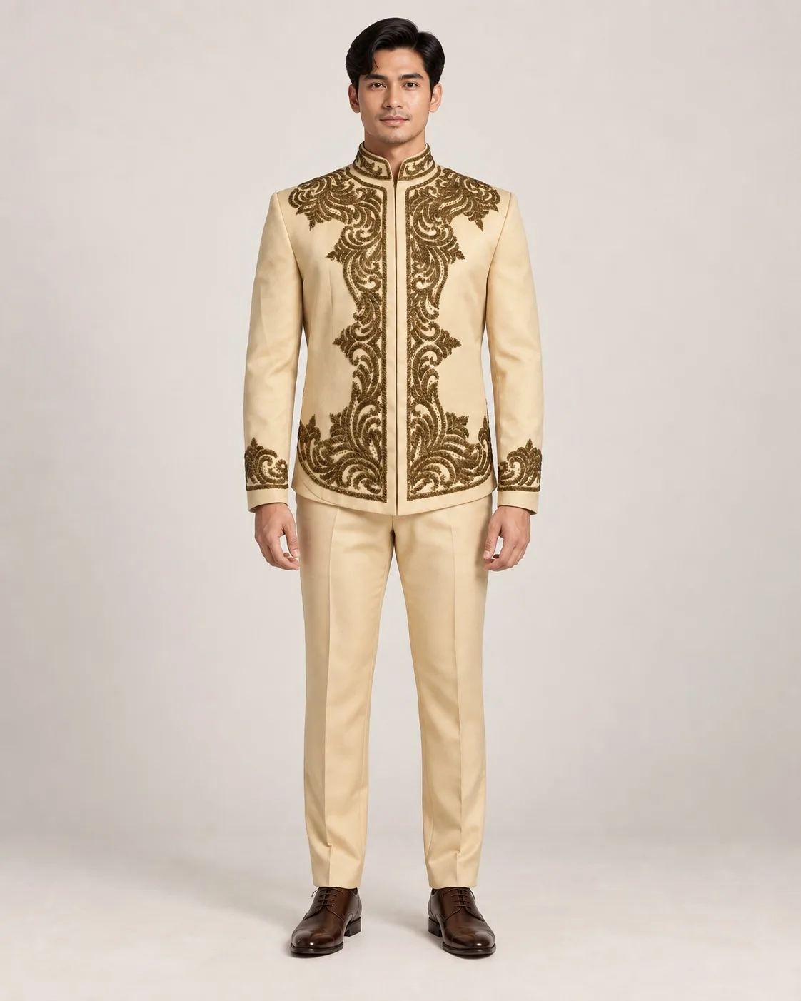 Beskap Jawa Beige untuk Groom