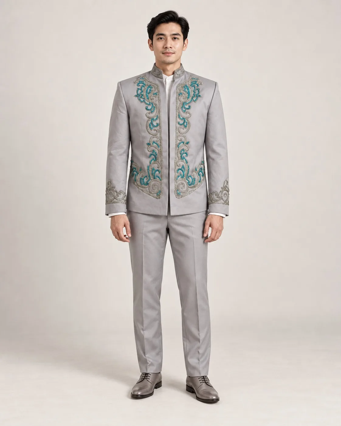 Beskap Jawa Grey - Blue untuk Groom