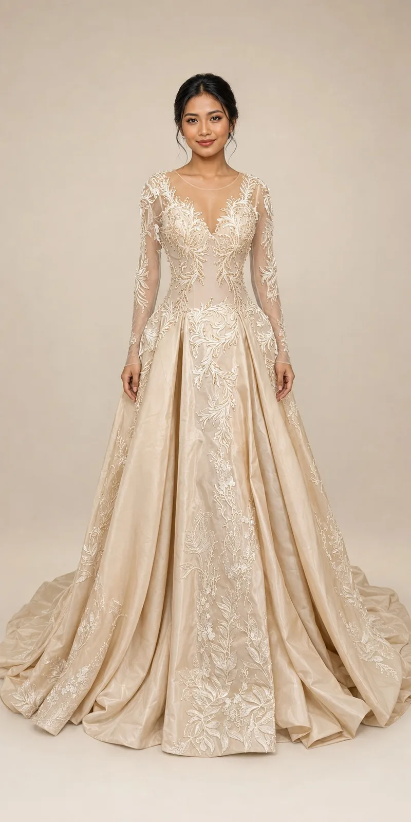 Gaun Coklat untuk Bride