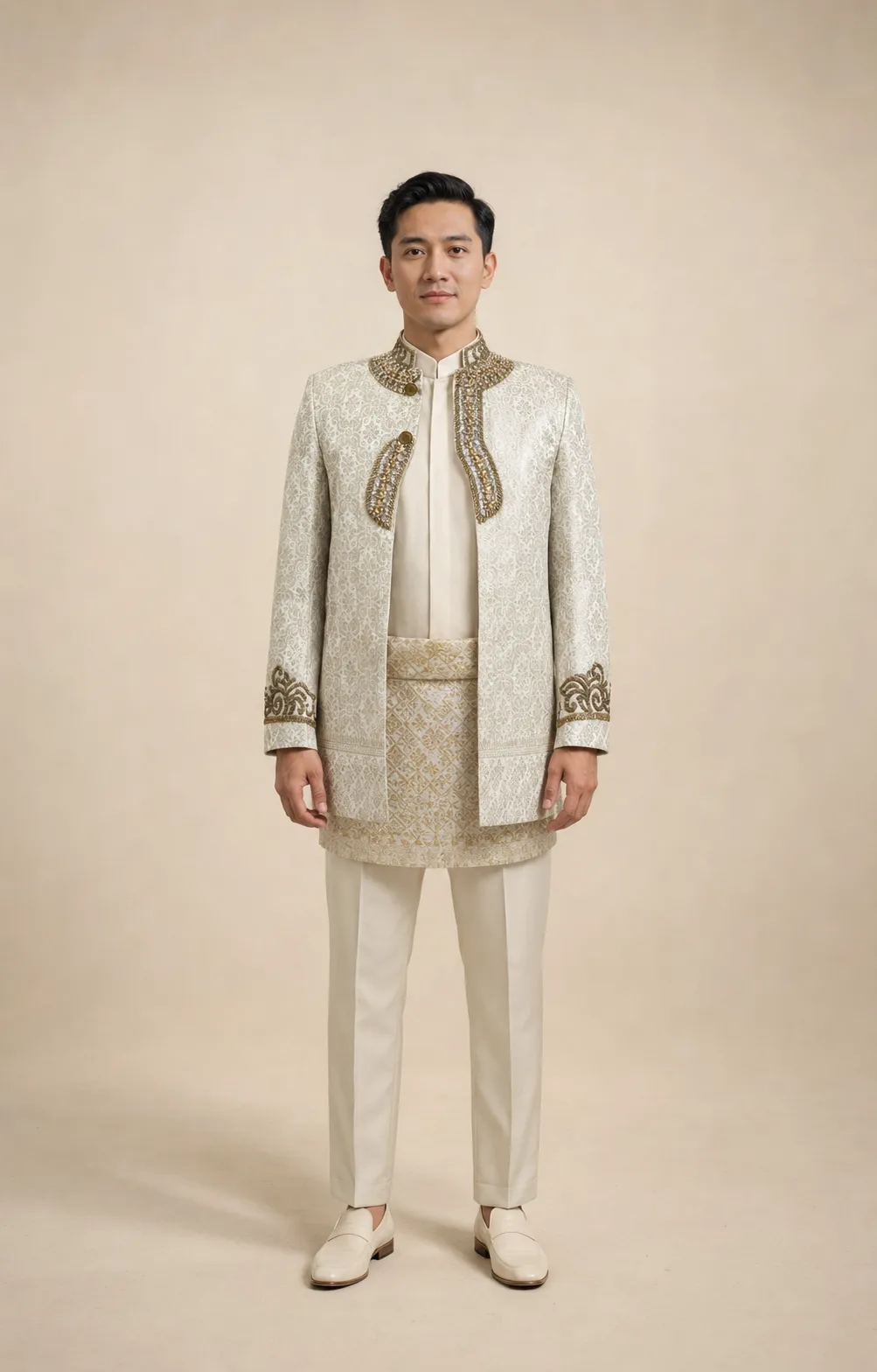 Kebaya Adat Grey untuk Groom