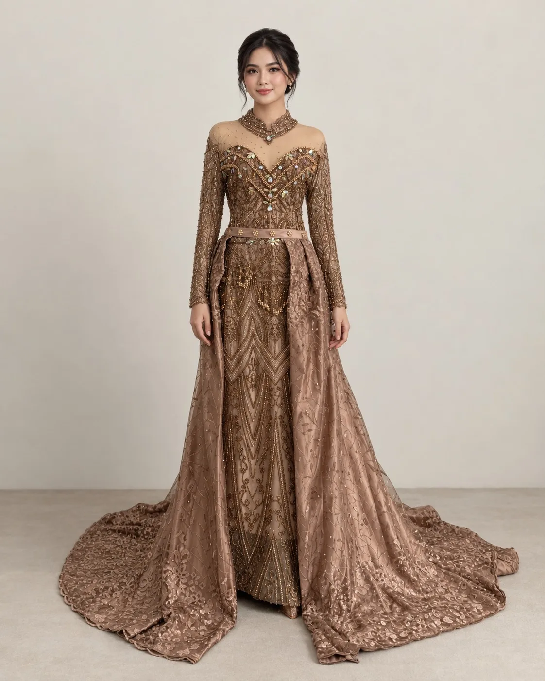 Kebaya Mocha Brown untuk Bride