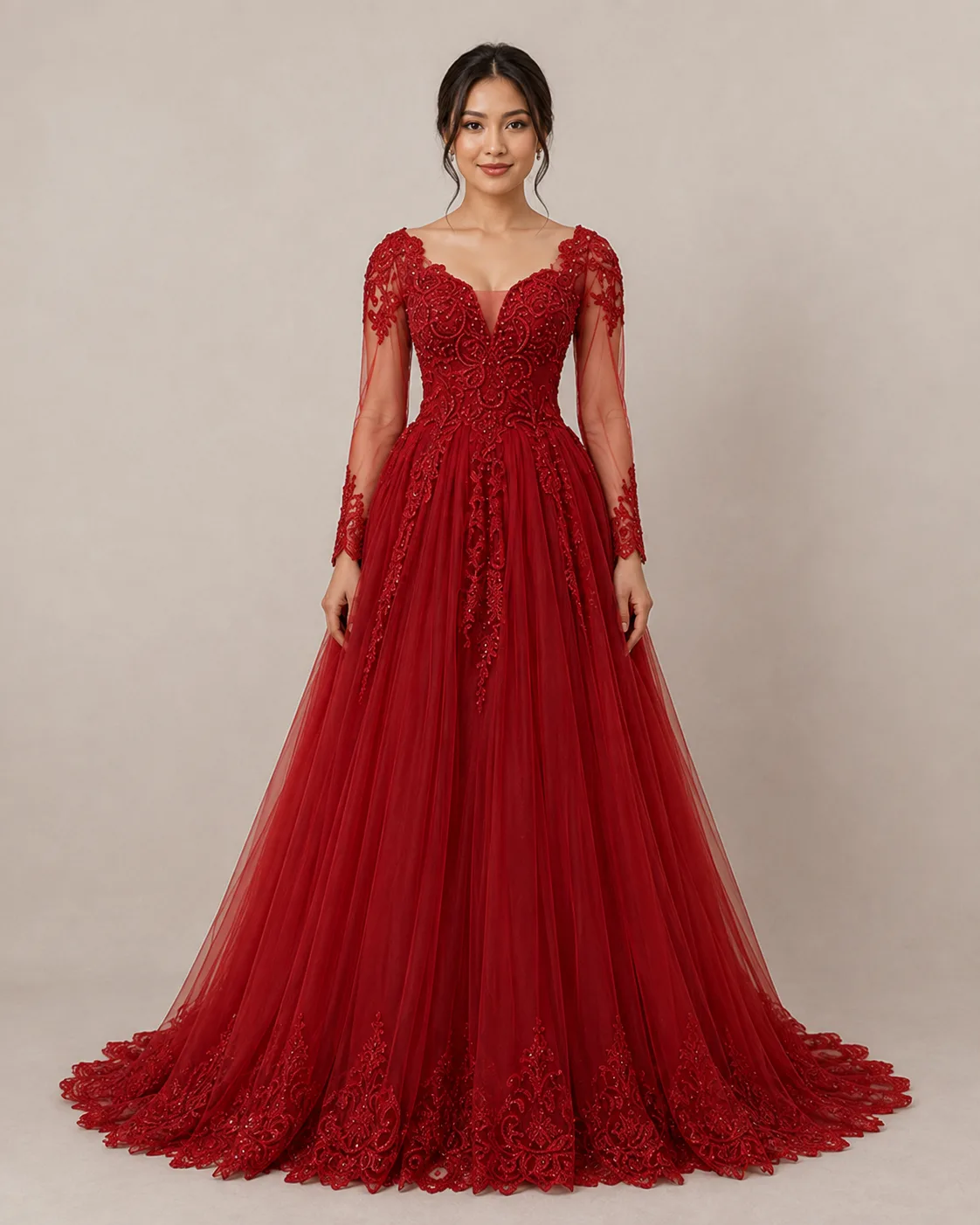Gaun Merah untuk Pengantin Wanita