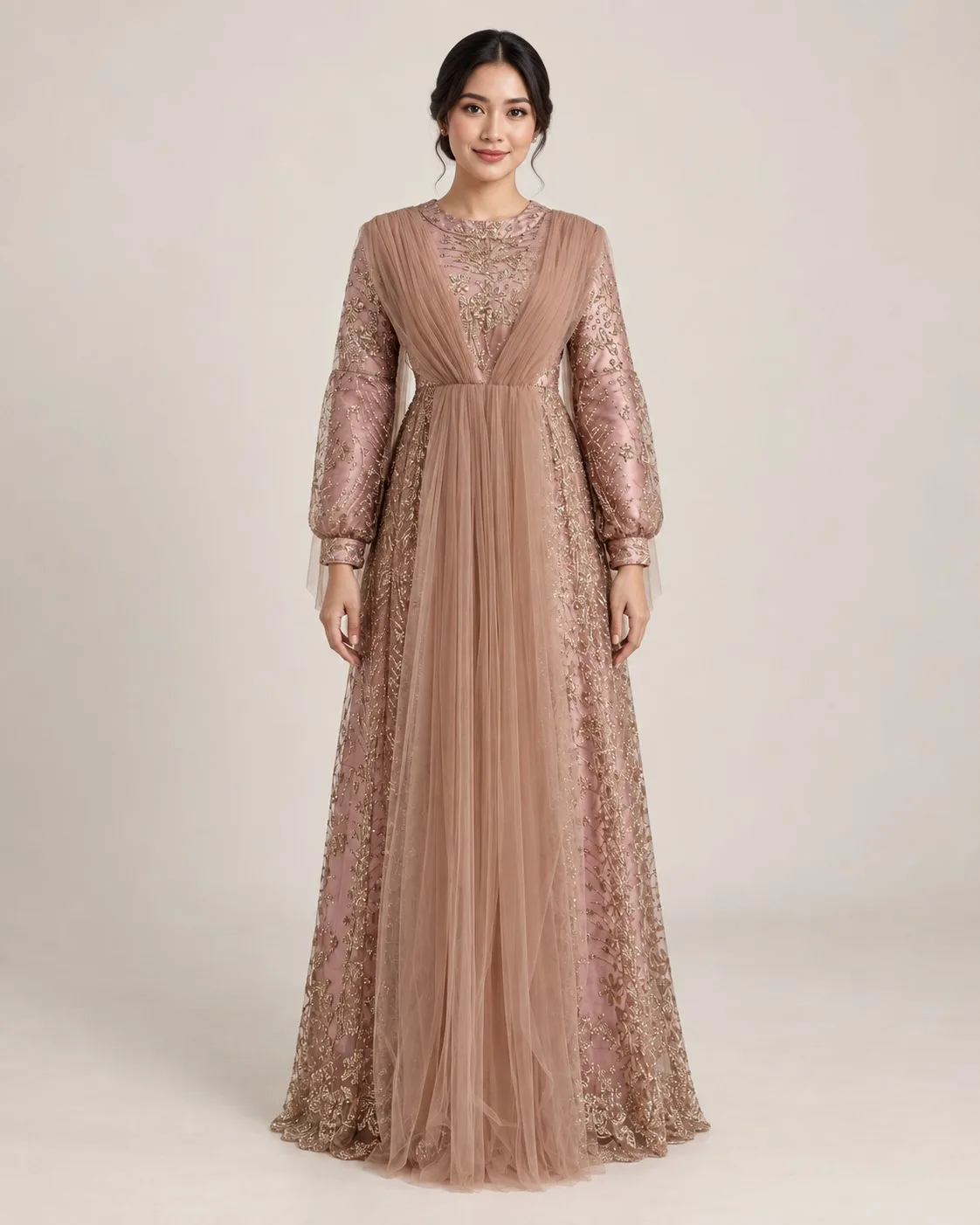 Kebaya Dusty Rose untuk Bride