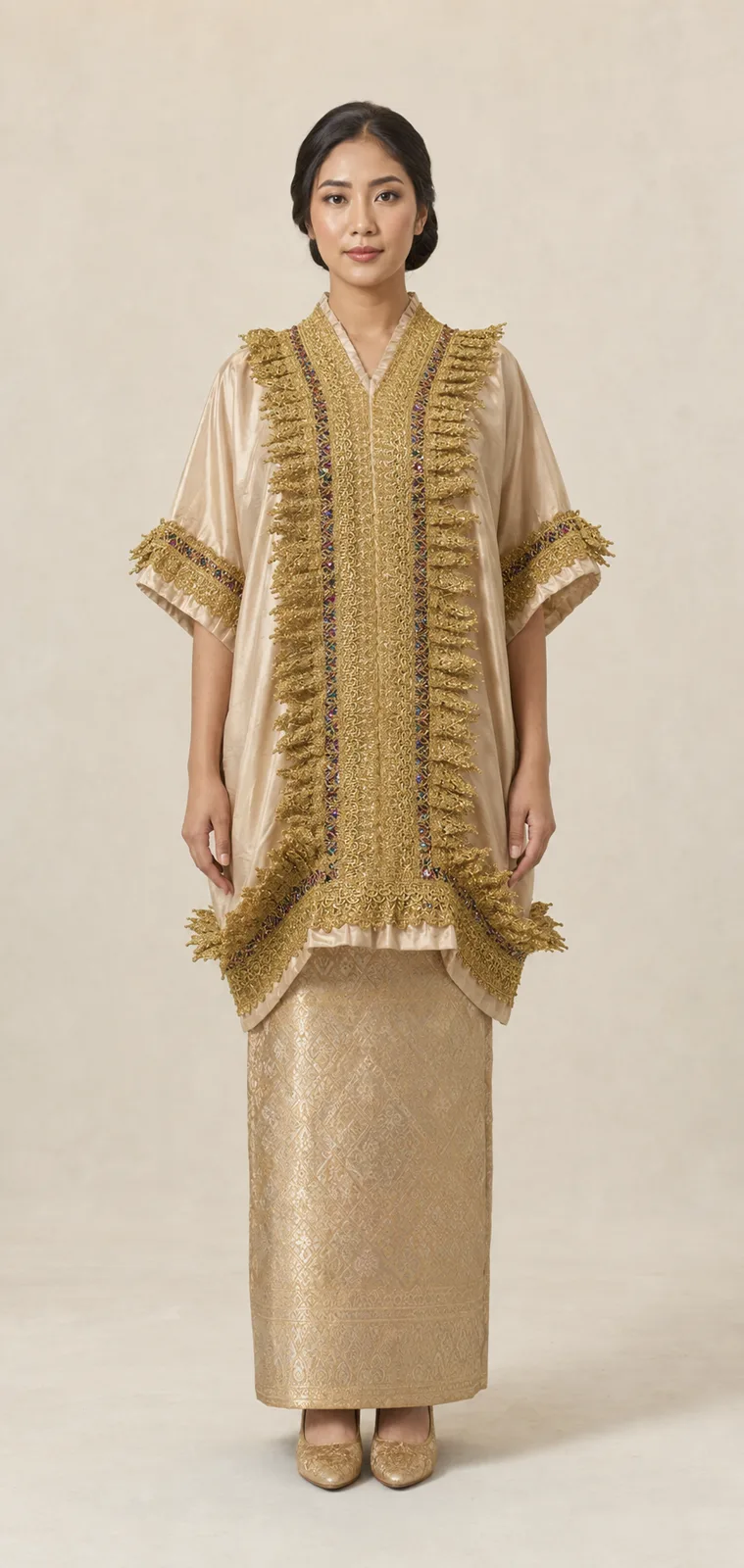 Kebaya Adat Cream untuk Bride
