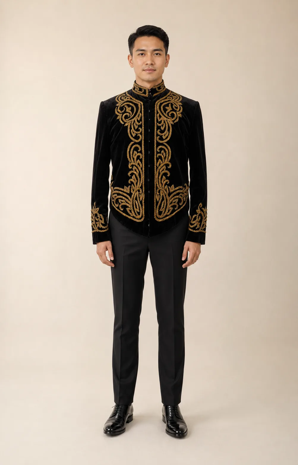 Beskap Jawa Pengantin Hitam untuk Groom