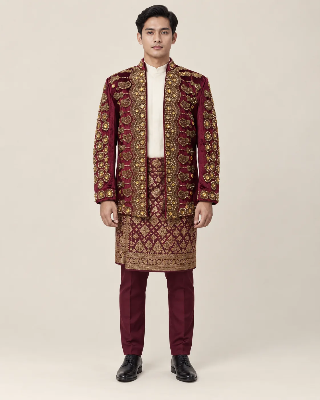 Kebaya Adat Merah untuk Groom
