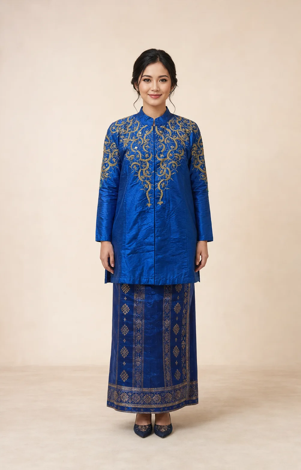Kebaya Adat Biru untuk Bride