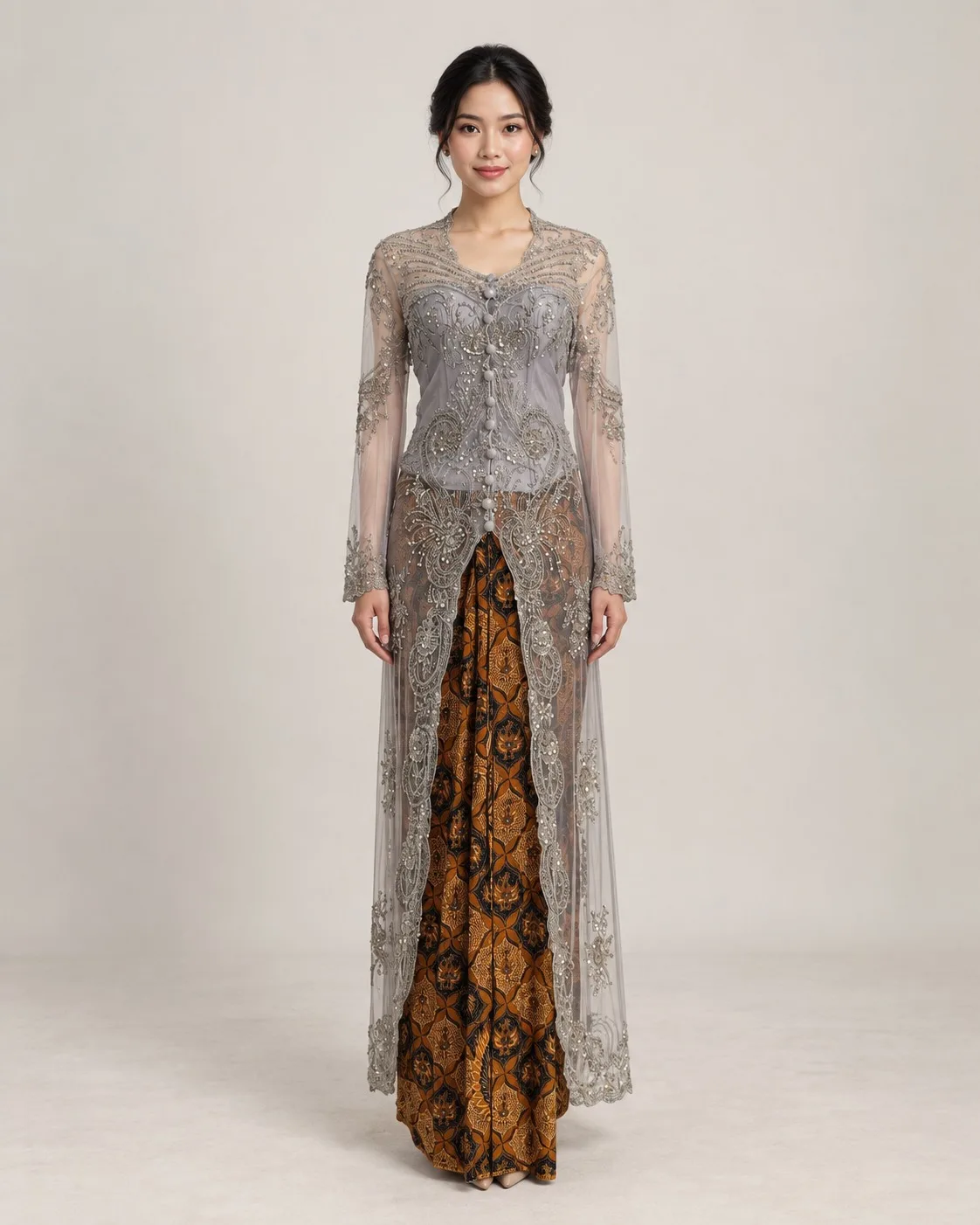 Kebaya Grey untuk Bride